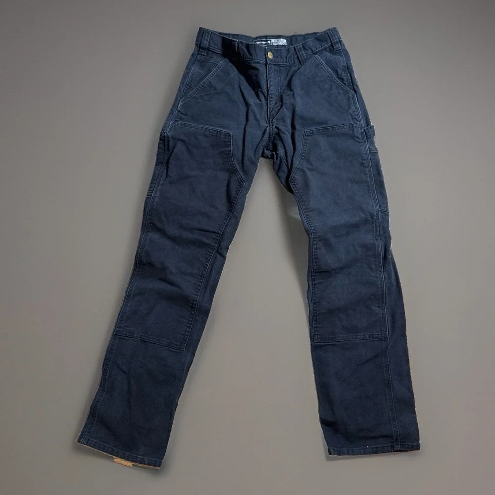 Carhartt BN3334-M Relaxed Fit Double Knee Work Pants Black 31x30 READ